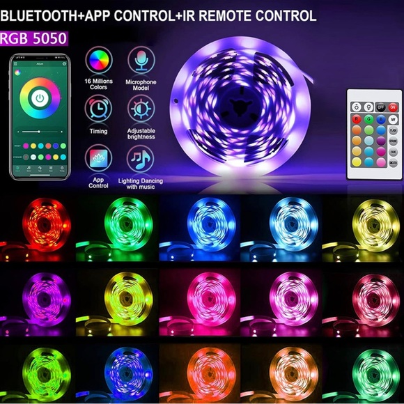 LED Bluetooth Light Strips, 66.6ft nwt - Picture 3 of 6